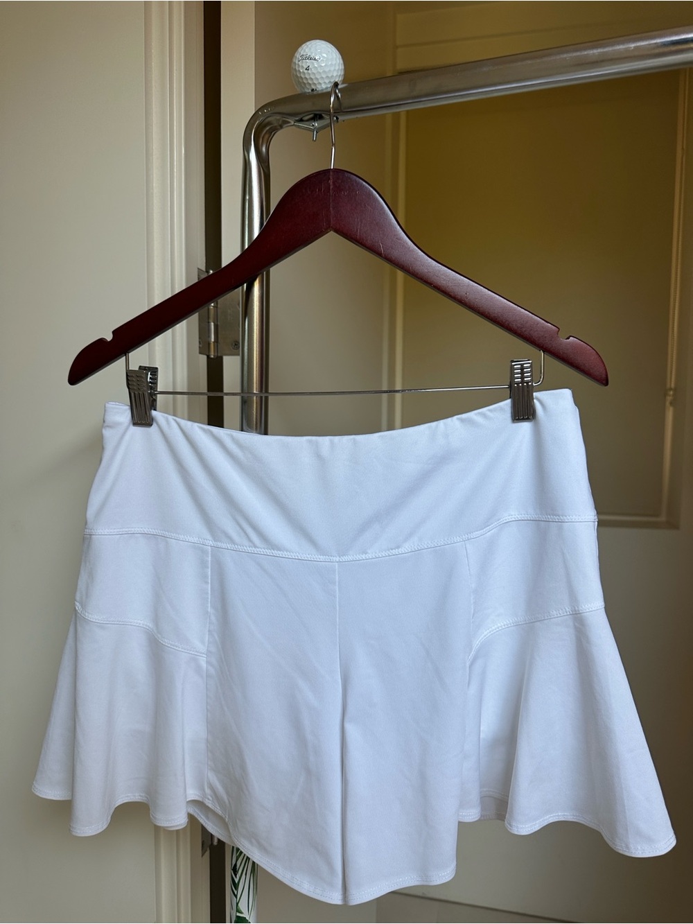 Lucky in Love White Shorts with Flounced Leg